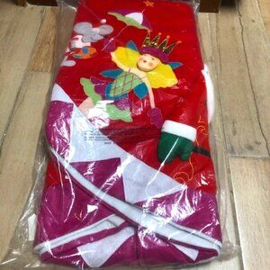 North Pole Trading Co Fairy Tree skirt and matching Stocking.